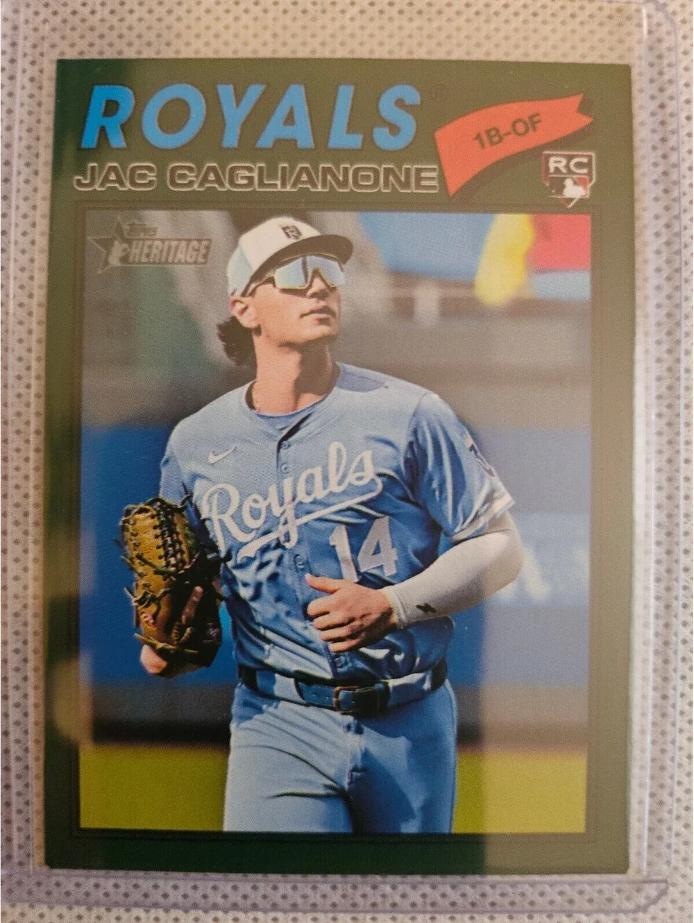Jac Caglianone (RC) [Dark Green Border INSERT] #136 - 2026 Topps Heritage